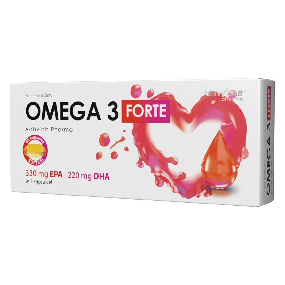 Activlab Pharma Omega 3 FORTE with Vitamin E - 60 Capsules