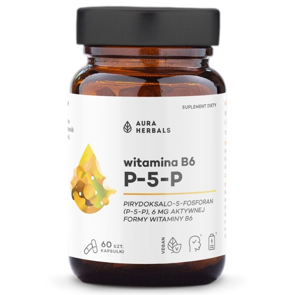 Aura Herbals Vitamin B6 P-5-P 6 mg - 60 Capsules