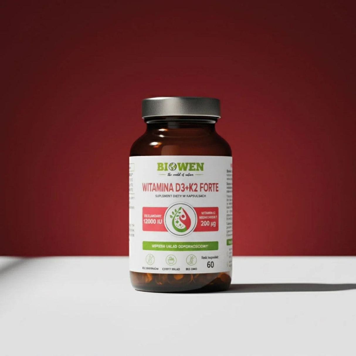 Biowen Vitamin D3+K2 Forte 12000 - 60 Capsules