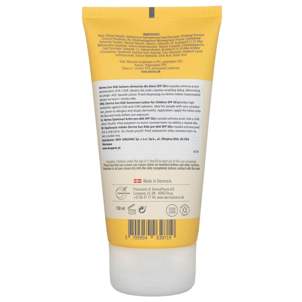Derma Sun Kids Sunscreen Lotion SPF 50 - 150 ml
