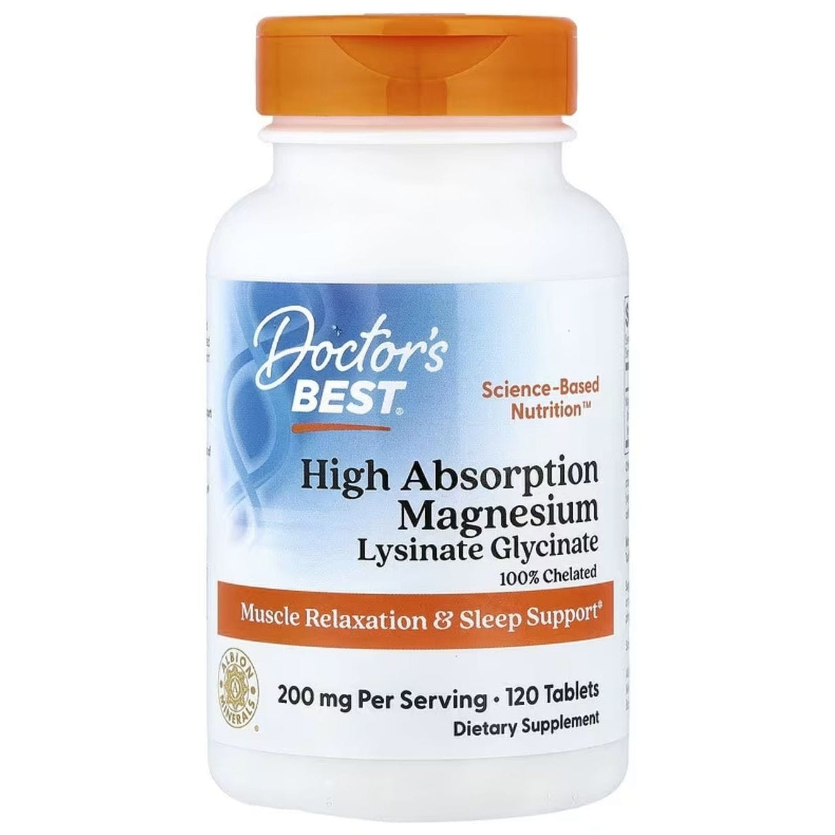 Doctor's Best High Absorption Magnesium 100 mg - 120 Tablets
