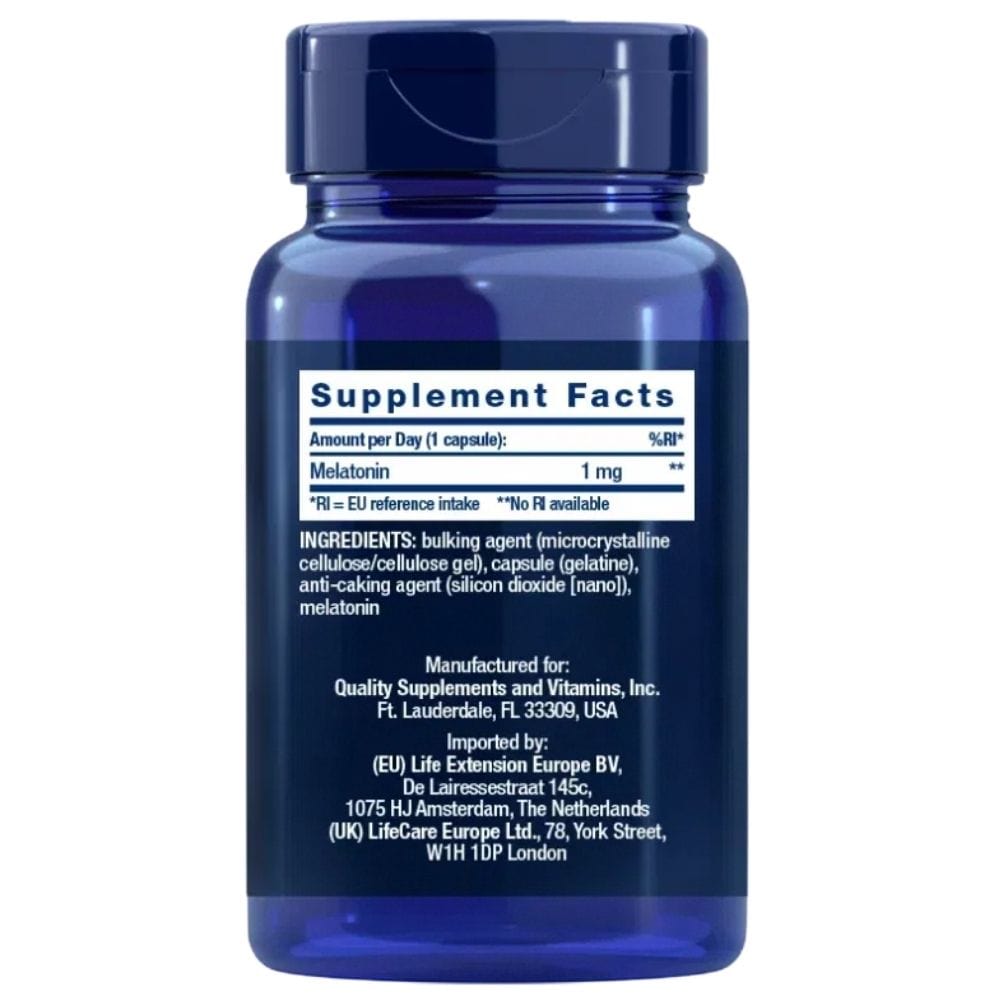Life Extension Melatonin 1 mg - 60 Capsules