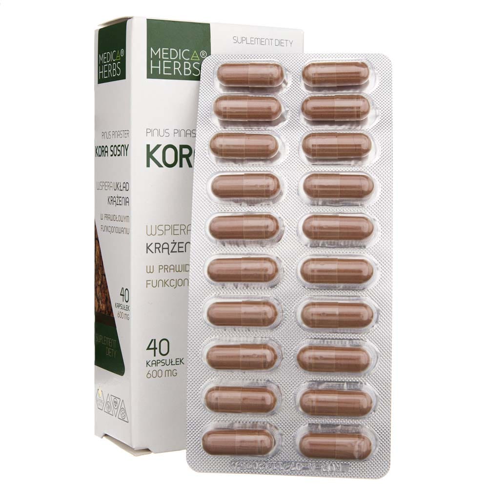 Medica Herbs Pine Bark 600 mg - 40 Capsules