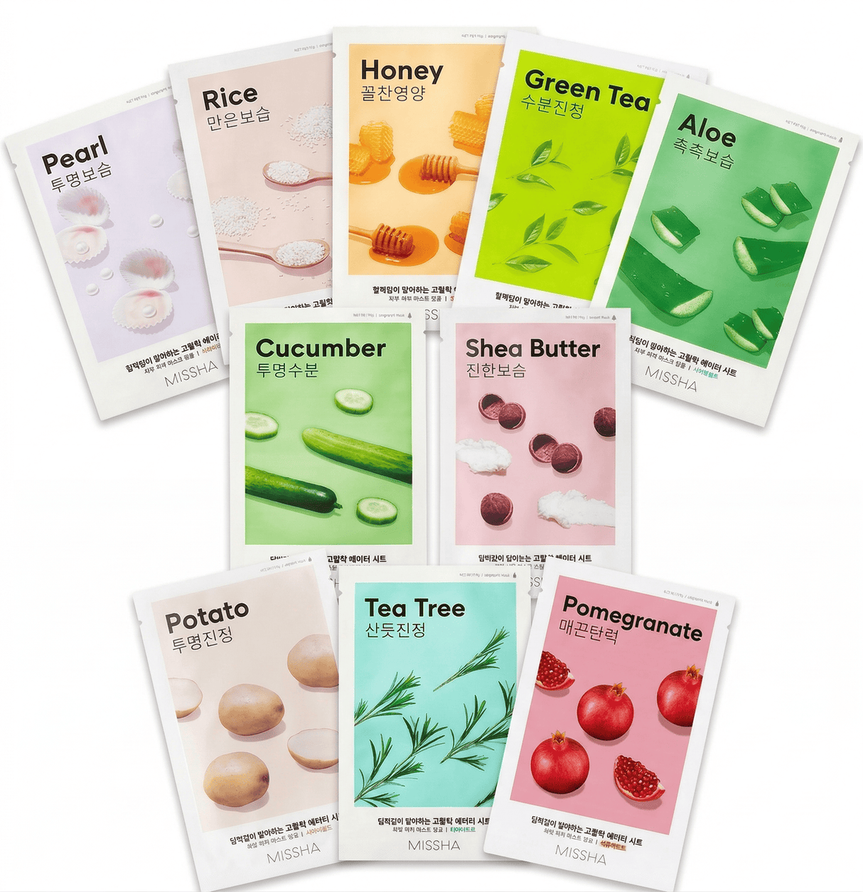 Missha Airy Fit Sheet Mask Mix Set – 10 Face Masks