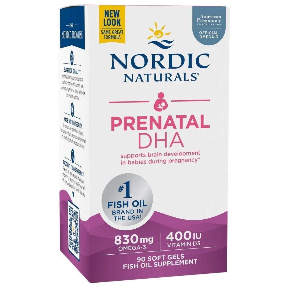 Nordic Naturals Prenatal DHA 830 mg, Unflavoured - 90 Capsules
