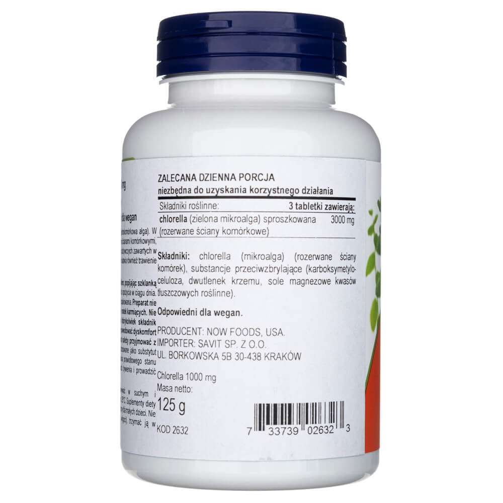 Now Foods Chlorella 1000 mg - 120 Tablets