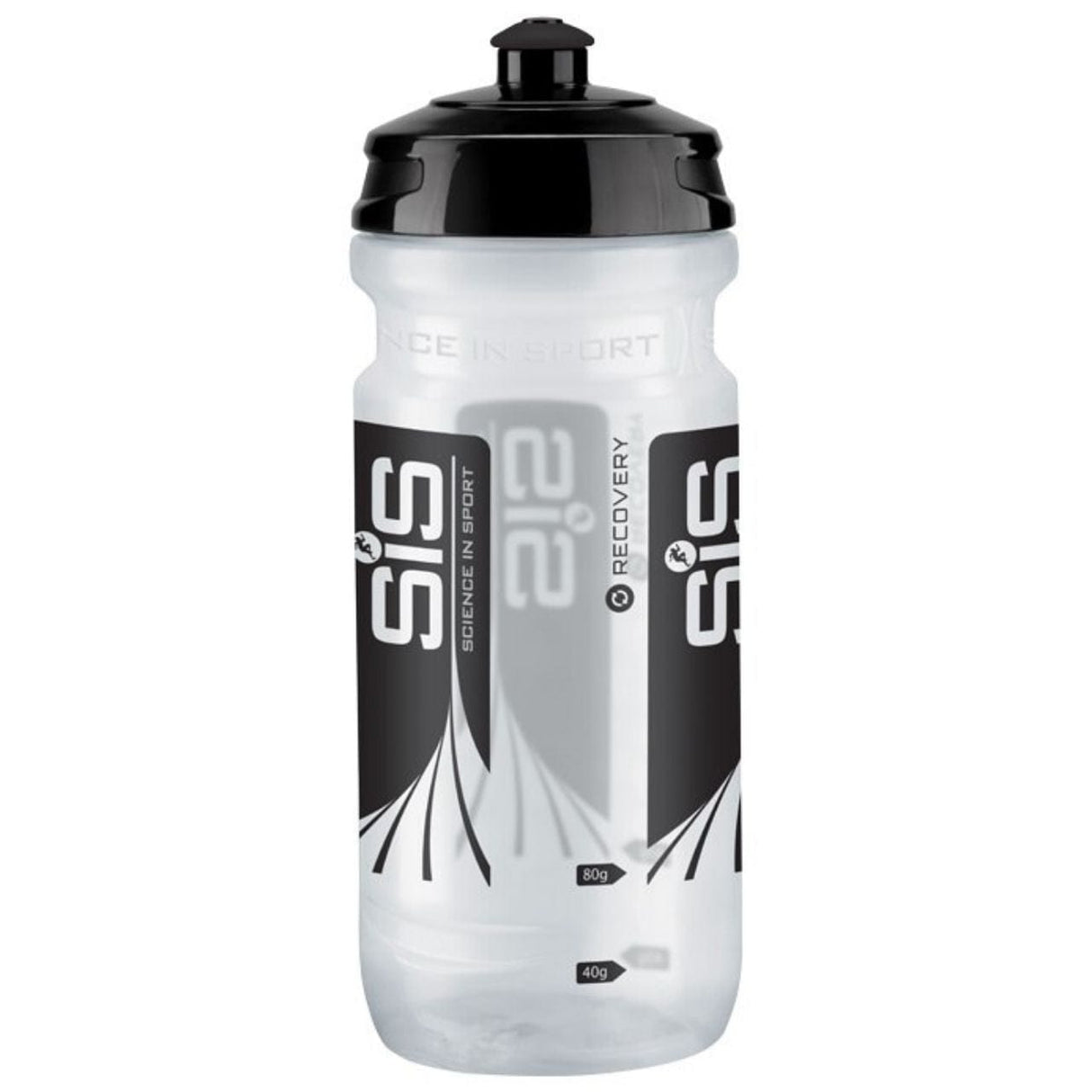 SiS Wide Neck Water Bottle, Black - 600 ml