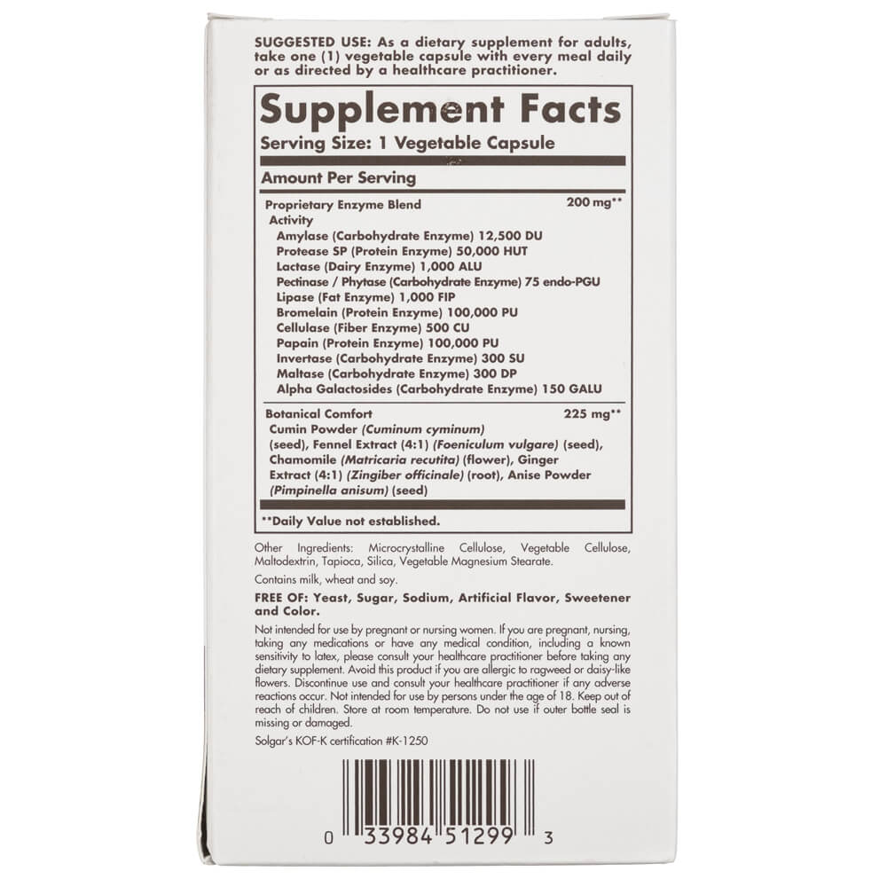 Solgar Comfort Zone Digestive Complex - 90 Veg Capsules