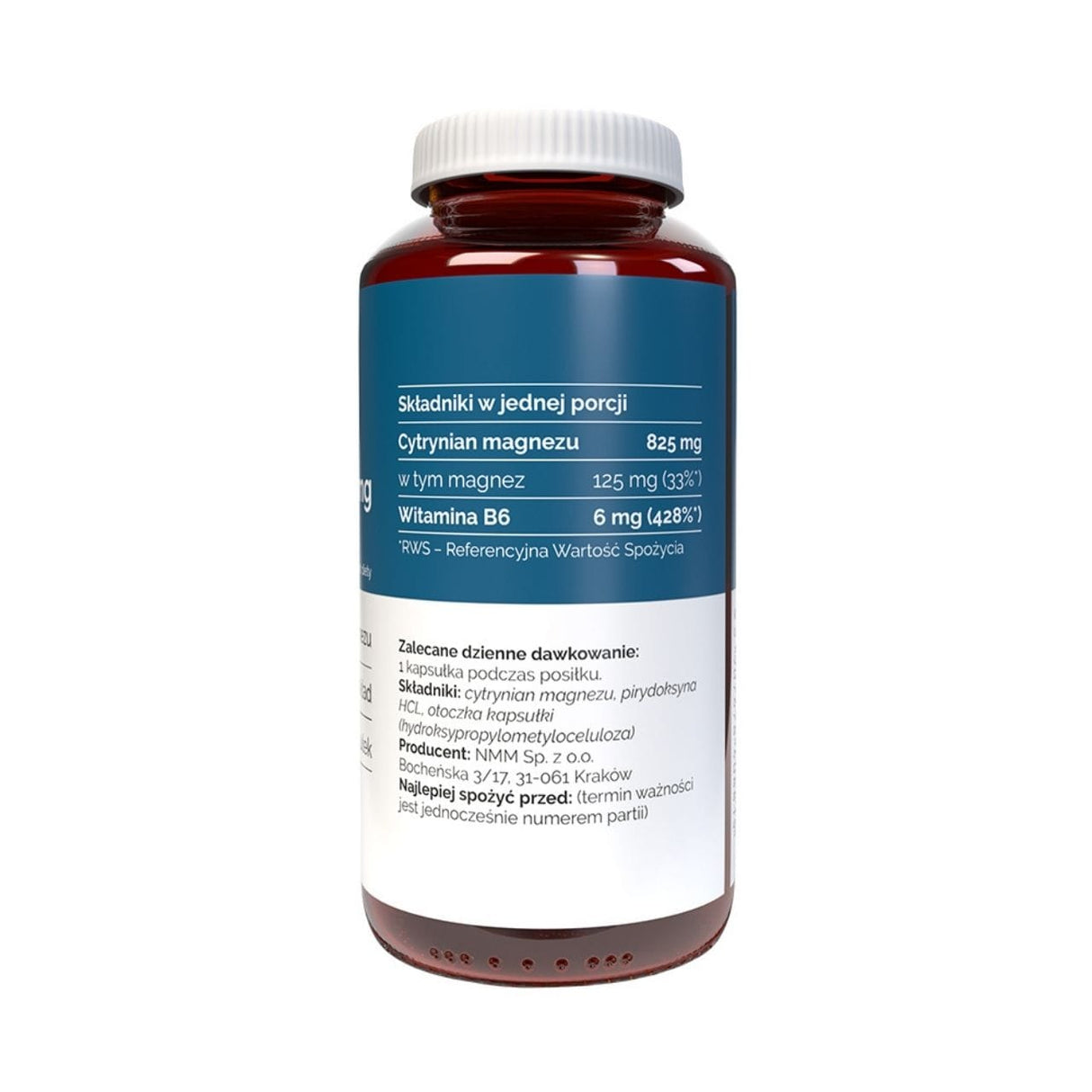 Vitaler's Magnesium 125 mg + Vitamin B6 6 mg - 120 Capsules