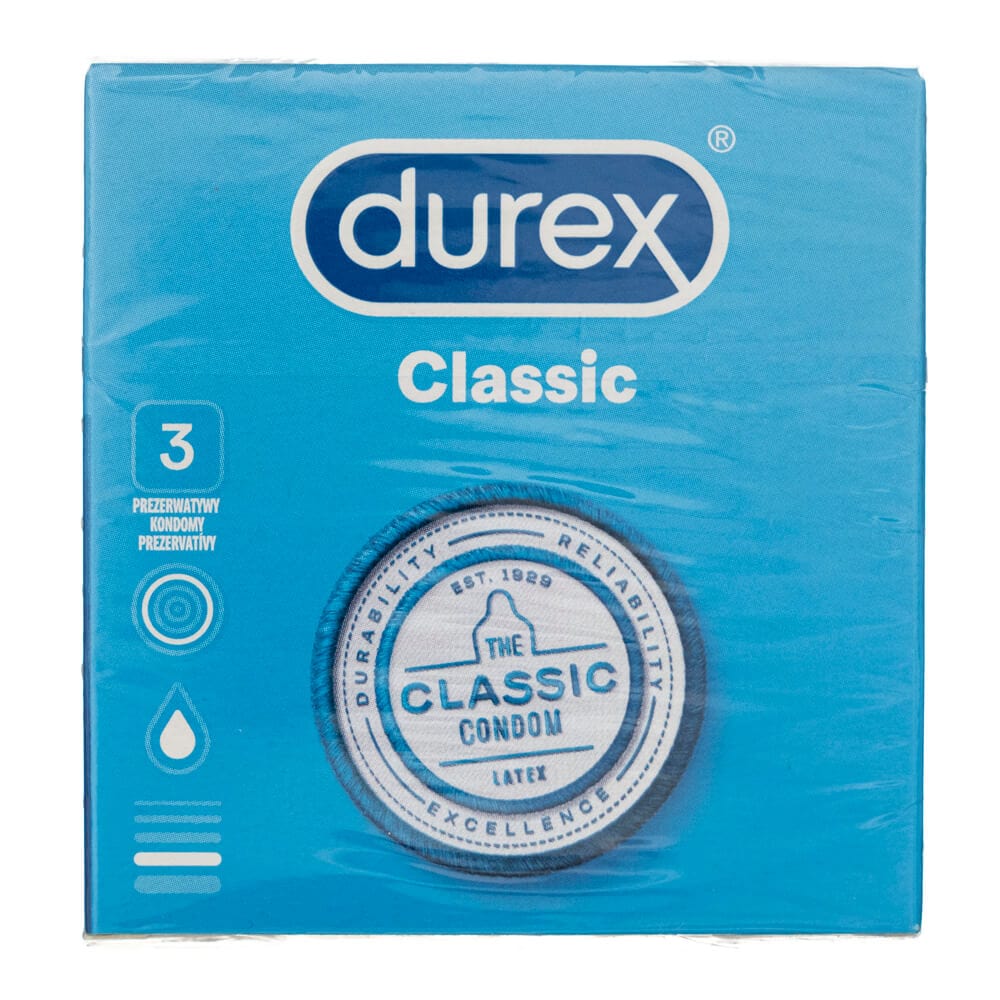 Durex Classic Condoms - 3 pieces