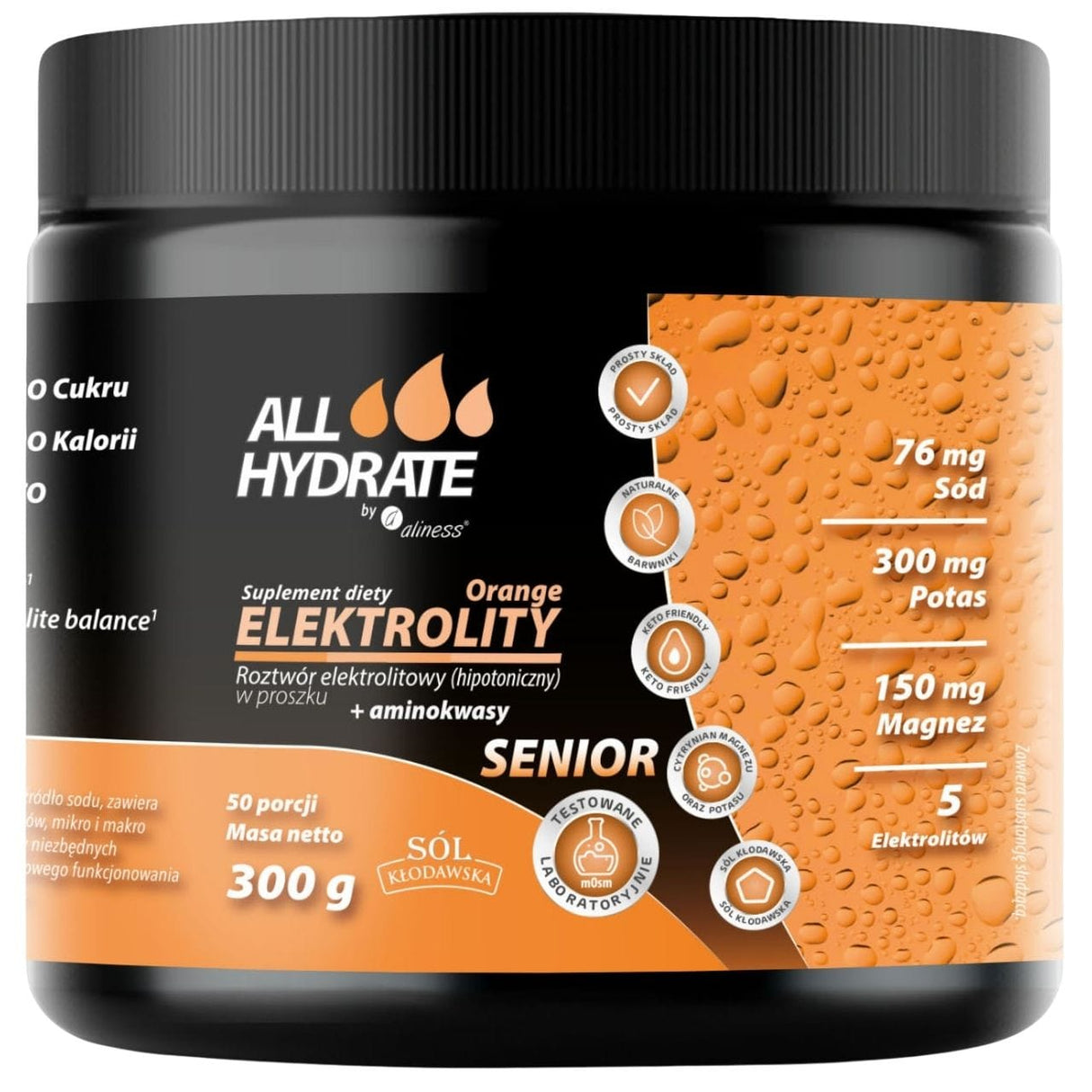 Aliness ALLHydrate Electrolytes Senior Orange - 300 g
