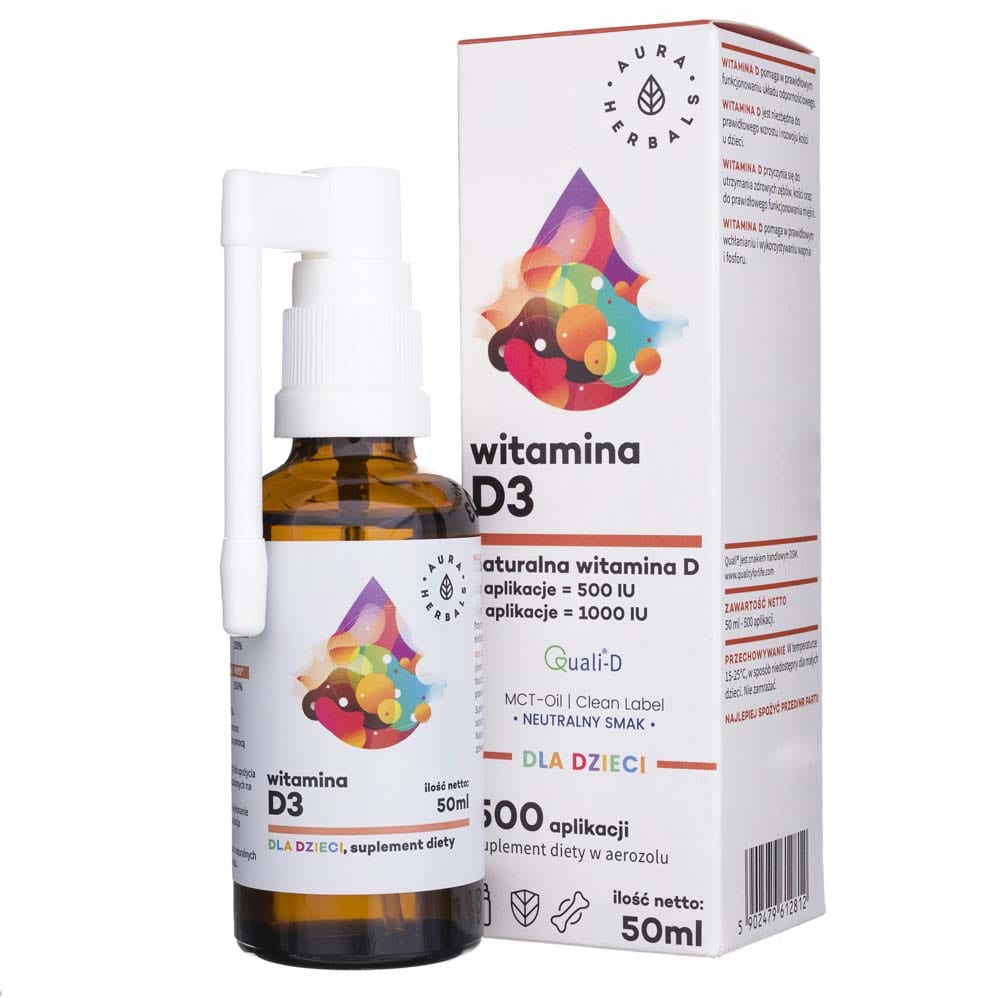 Aura Herbals Vitamin D3 for Children MCT, Aerosol - 50 ml