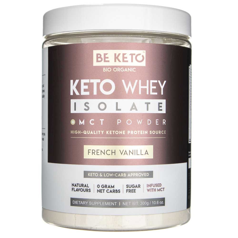 BeKeto Keto Whey Isolate MCT Powder, French Vanilla - 300 g