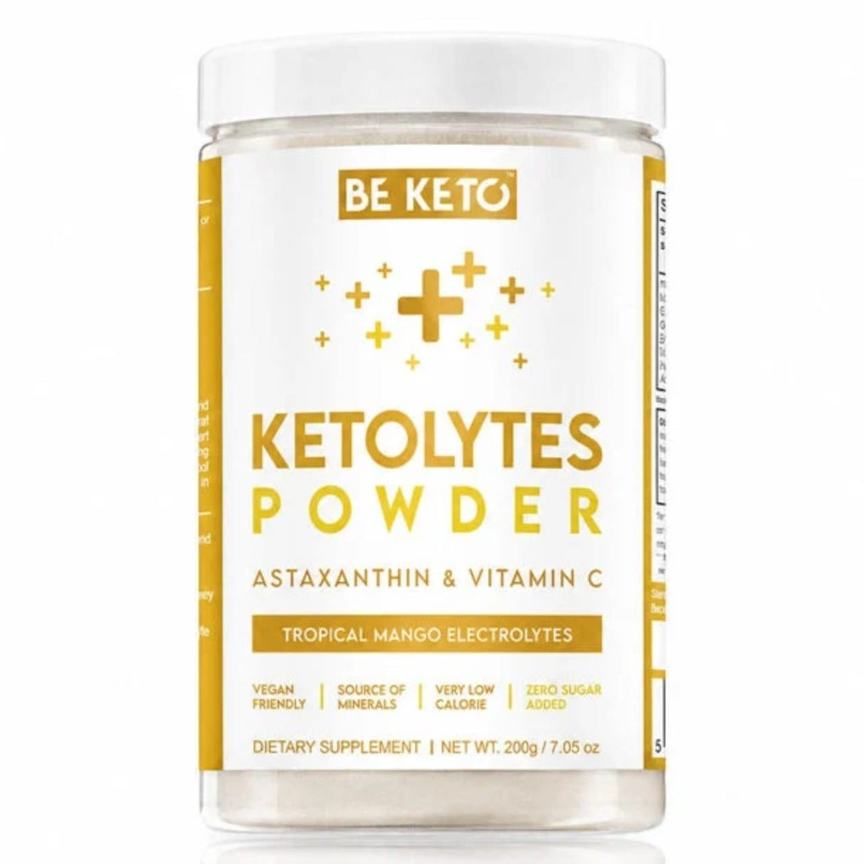 BeKeto Ketolytes Electrolytes, Tropical Mango - 200 g