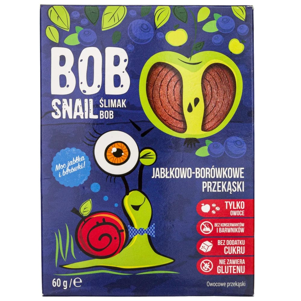 Bob Snail Apple and Blueberry  Snack with No Added Sugar - 60 g