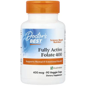 Doctor's Best Fully Active Folate 400 with Quatrefolic - 90 Veg Capsules