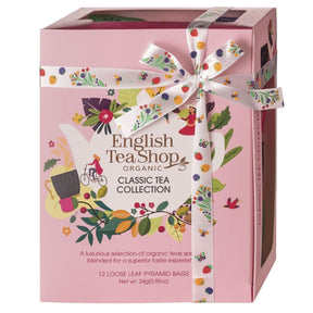 English Tea Shop Organic Classic Tea Collection, Pink – 12 Sachets