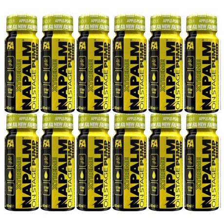 Fitness Authority NAPALM On Stage Pump Shot, Apple-Pear - 12 Pieces