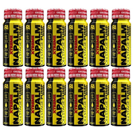 Fitness Authority NAPALM On Stage Pump Shot, Kiwi-Strawberry - 12 Pieces