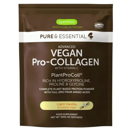 Igennus Pure & Essential Advanced Vegan Pro-Collagen, Vanilla - 500 g