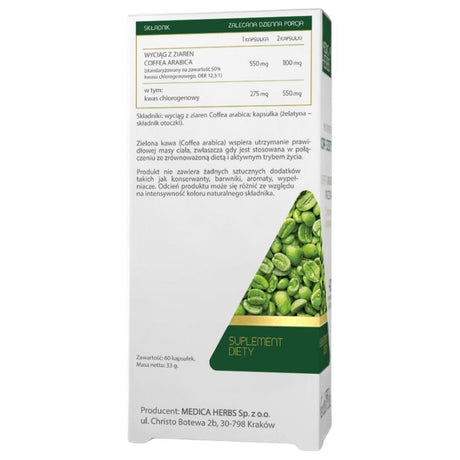 Medica Herbs Green Coffee 550 mg - 60 Capsules