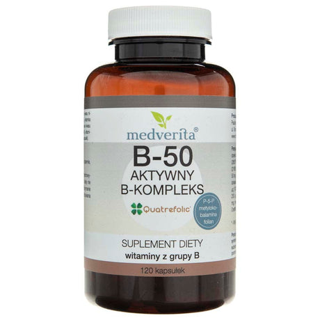 Medverita B-50 Methylated B-complex - 120 Capsules