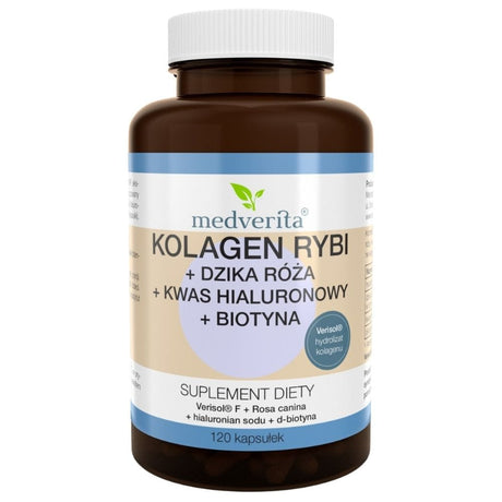 Medverita Fish Collagen Verisol® F + Rosehip + Hyaluronic Acid + Biotin - 120 Capsules