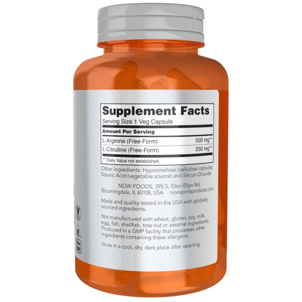 Now Foods Arginine & Citrulline - 120 Capsules