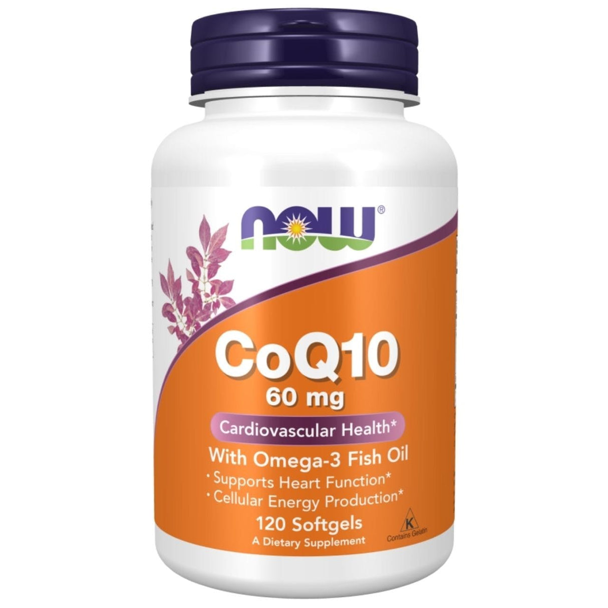 NOW Foods CoQ10 60 mg with Omega-3 - 120 Softgels