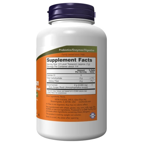Now Foods Glucomannan Pure Powder, Konjac Root Fibre - 227 g