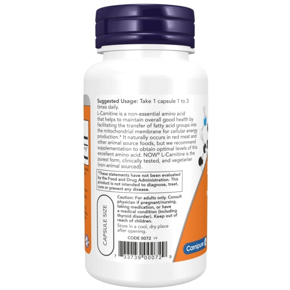 Now Foods L-Carnitine 500 mg - 60 Capsules