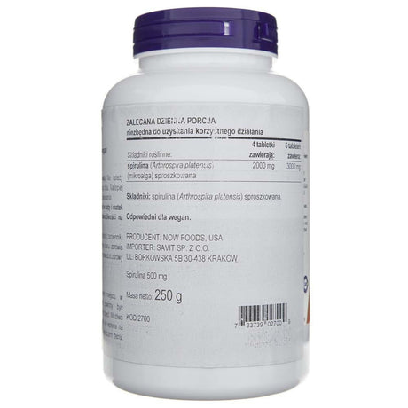 Now Foods Spirulina 500 mg - 500 Tablets