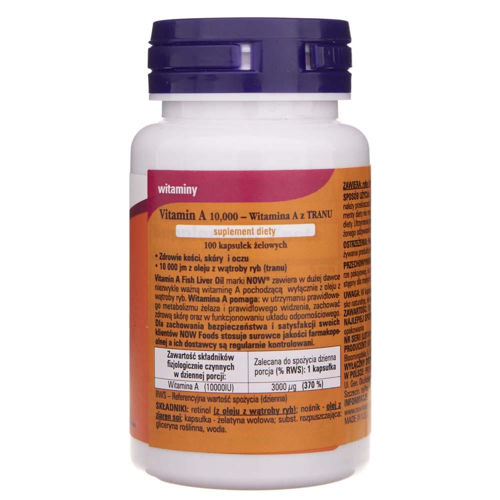 Now Foods Vitamin A 10000 IU - 100 Softgels