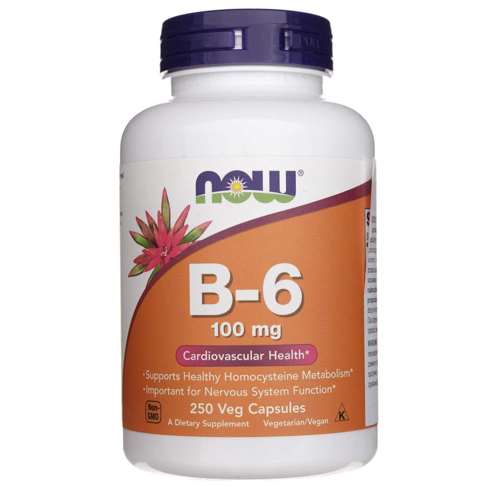 Now Foods Vitamin B-6 100 mg - 250 Veg Capsules