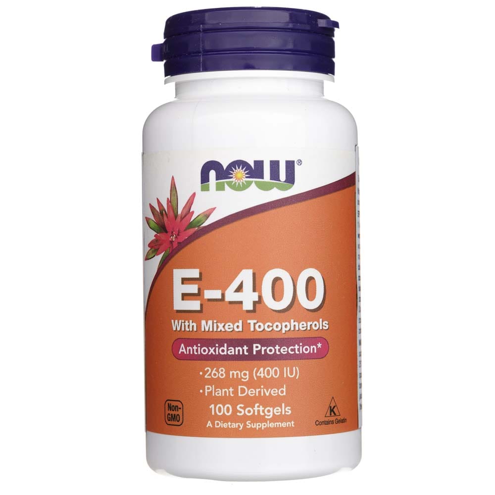 Now Foods Vitamin E-400 With Mixed Tocopherols - 100 Softgels