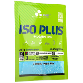 Olimp Iso Plus Isotonic with L- Carnitine Powder, Tropical Blue – 35 g
