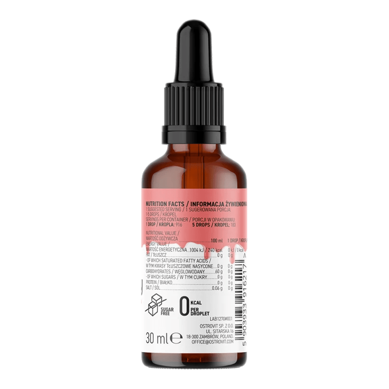 OstroVit Flavour Drops Strawberry - 30 ml