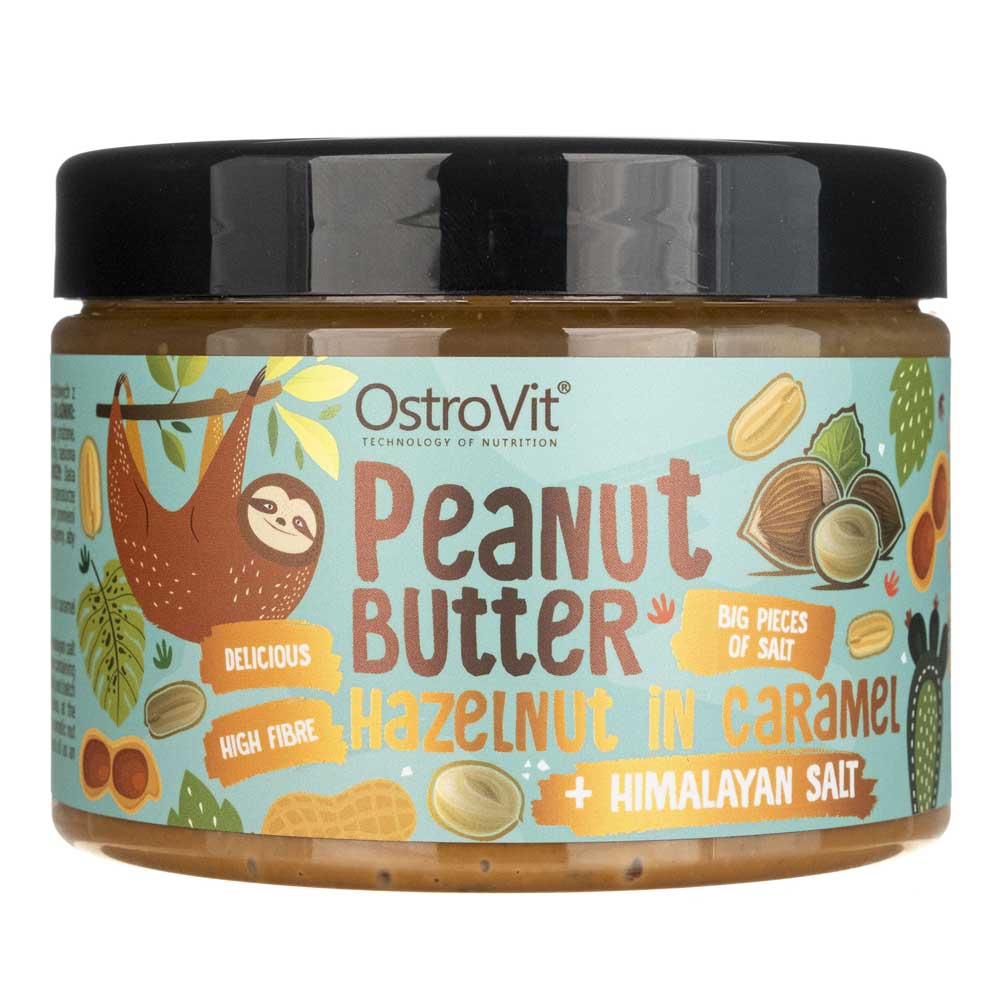 Ostrovit Peanut Butter + Hazelnut in Caramel + Himalayan Salt crunchy - 500 g