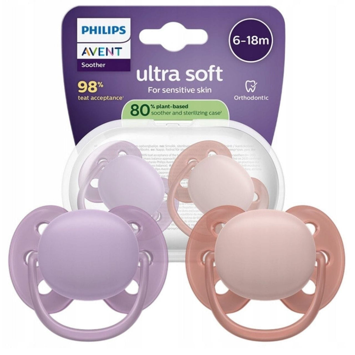 Philips Avent Soother Soft 6-18 m - 2 Pieces