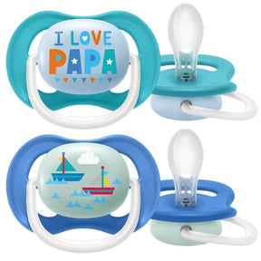 Philips Avent Ultra Air Pacifier, 6-18 Months, Boy - 2 Pieces