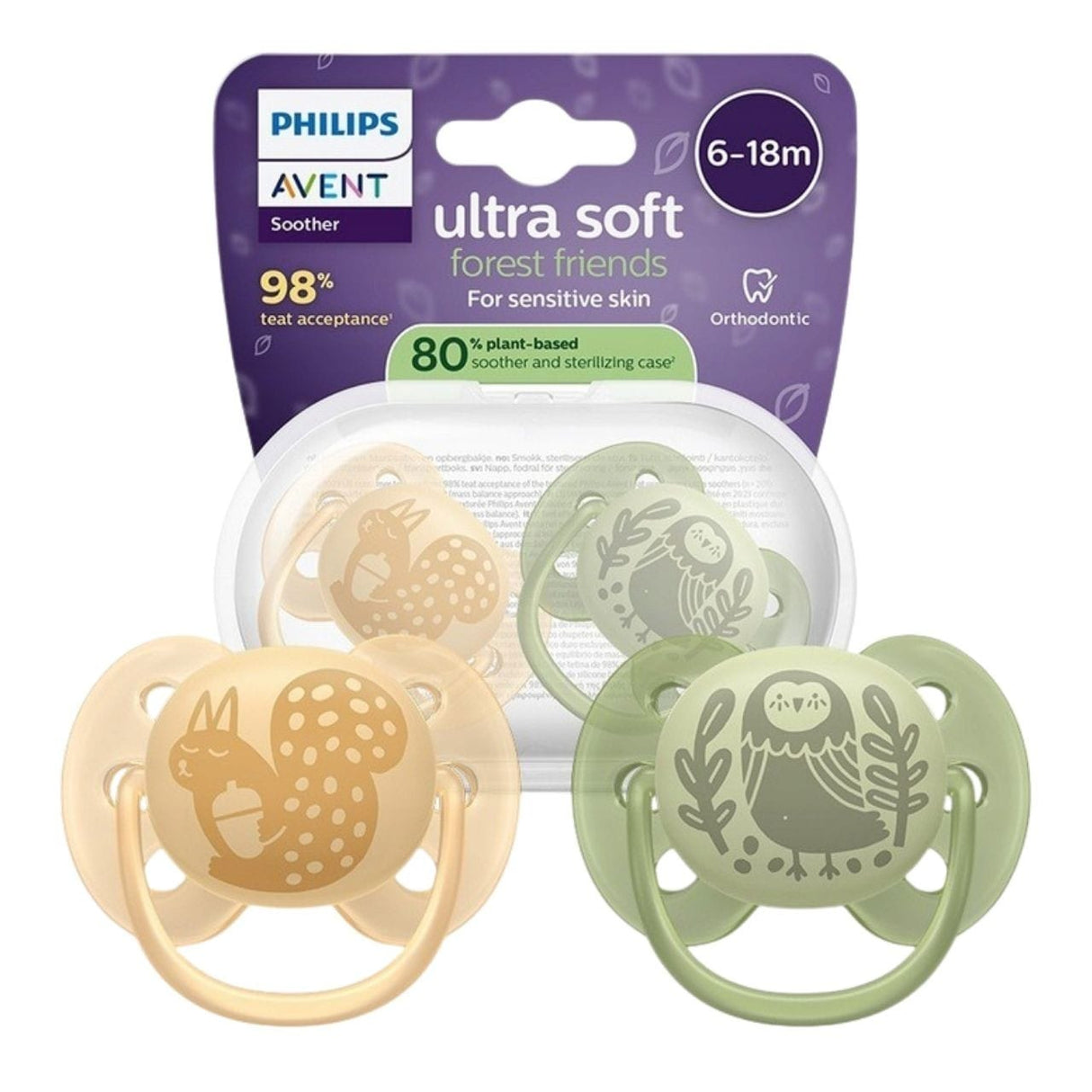 Philips Avent Ultra Soft Pacifier 6-18 m - 2 Pack