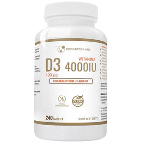 Progress Labs Vitamin D3 4000 IU - 240 Tablets