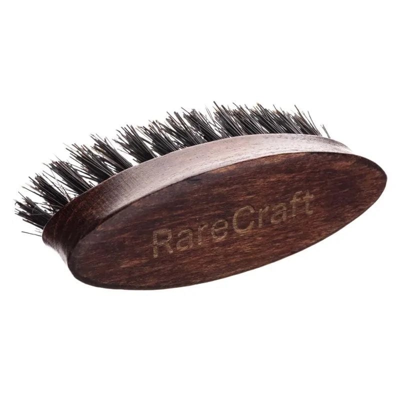 RareCraft Travel Beechwood Beard and Moustache Brush, Dark - 1 Piece