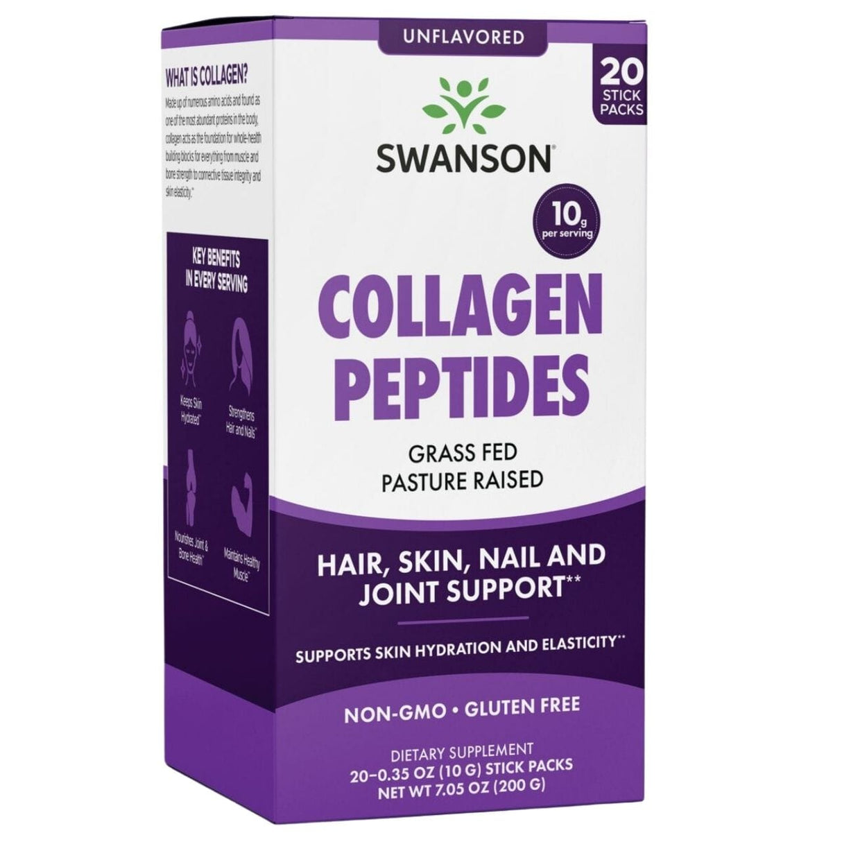 Swanson Collagen Peptides, Unflavoured – 20 Sachets