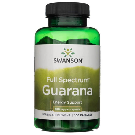 Swanson Guarana 500 mg - 100 Capsules