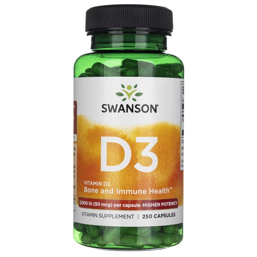 Swanson Vitamin D3 2000 IU (50 mcg) - 250 Capsules