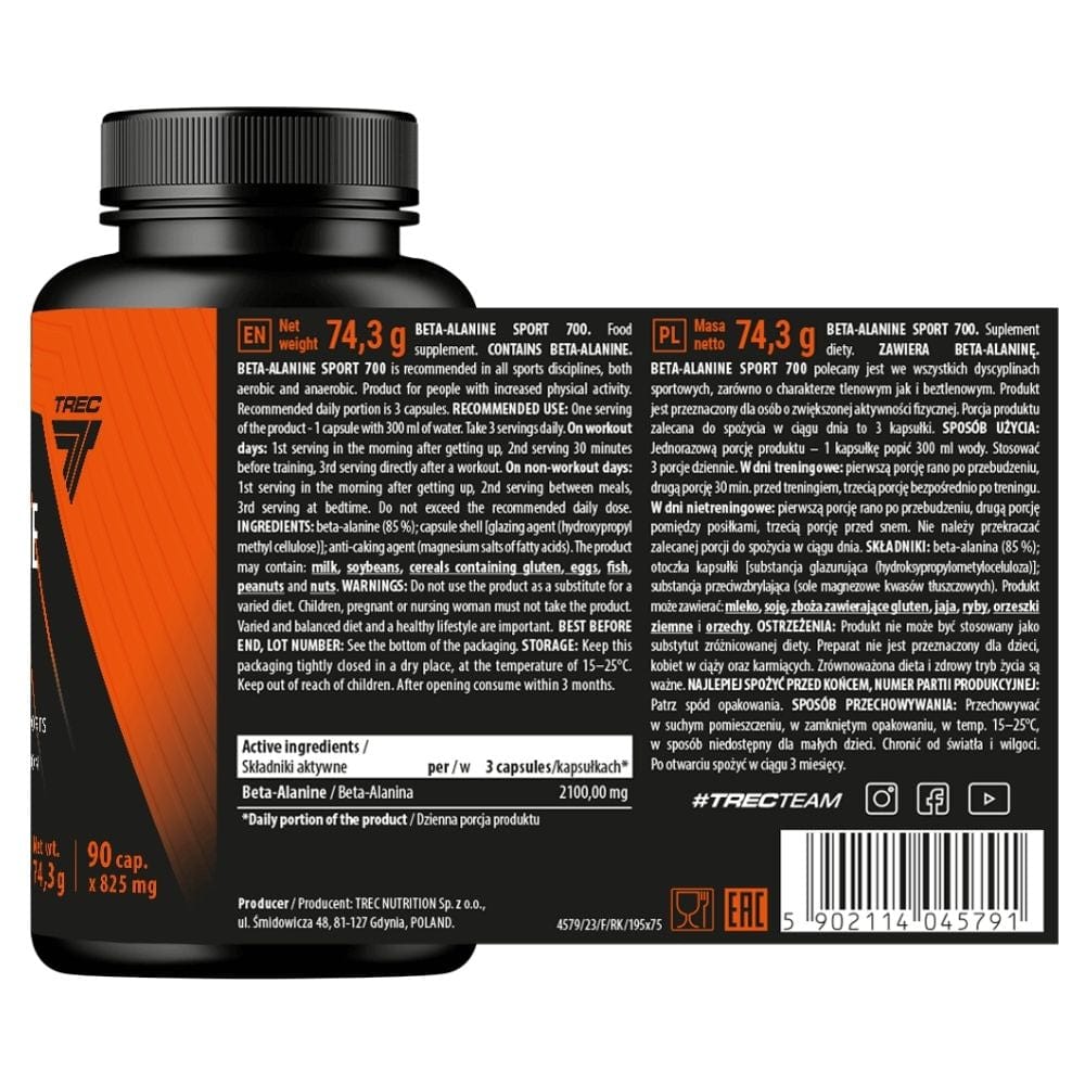 Trec Beta-Alanine Sport 700 - 90 Capsules