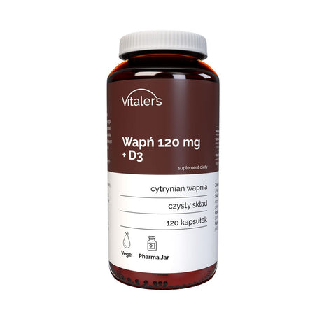 Vitaler's Calcium 120 mg + Vitamin D3 - 120 Capsules