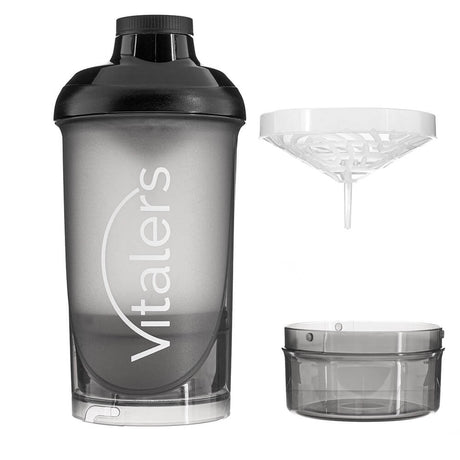 Vitaler's Shaker with Strainer, Black - 500 ml + 150 ml