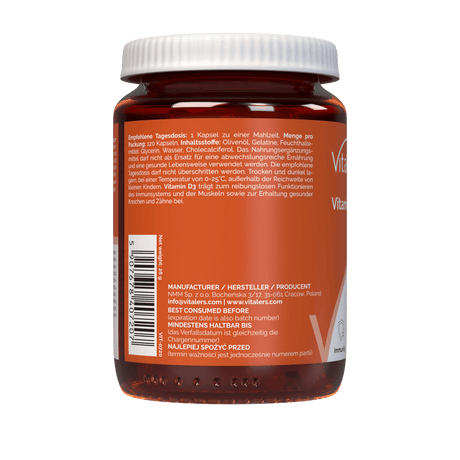 Vitaler's Vitamin D3 4000 IU - 120 Softgels